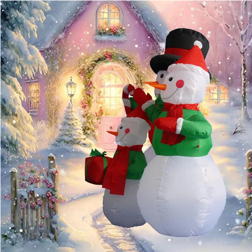 6ft/1.8M - LED Christmas Inflatable - Snowman Family of 3