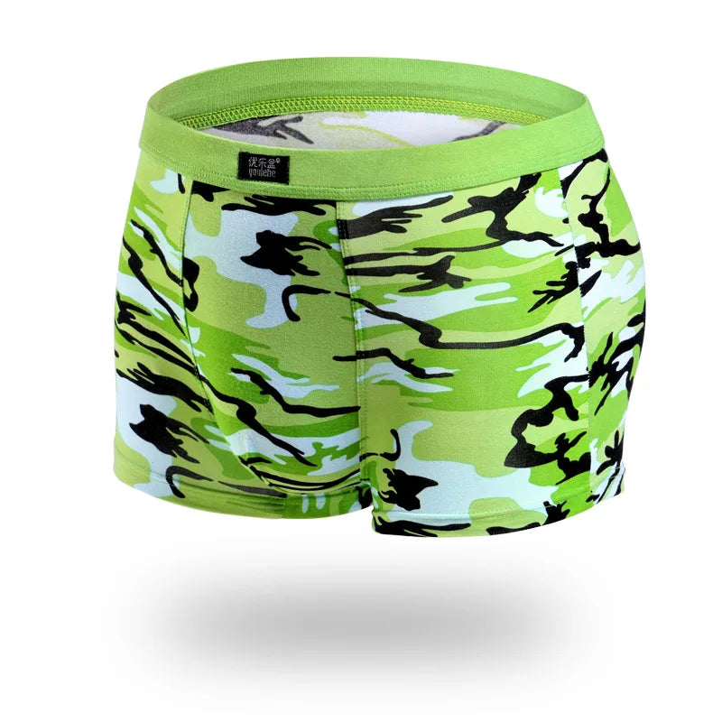 4Pcs Men's Camouflage Breathable Boxer Shorts -Size L-5XL