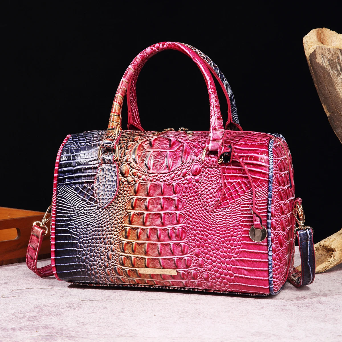 colorful Crocodile Handbag