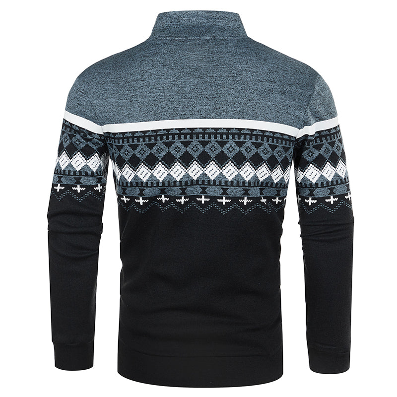 Men's  Turtleneck Sweater Jackets  with Zipper