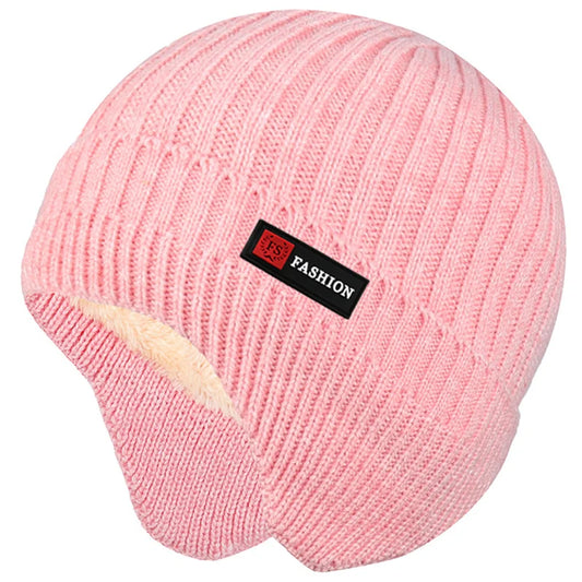 Unisex Wool Winter Knitted Fleece Hat