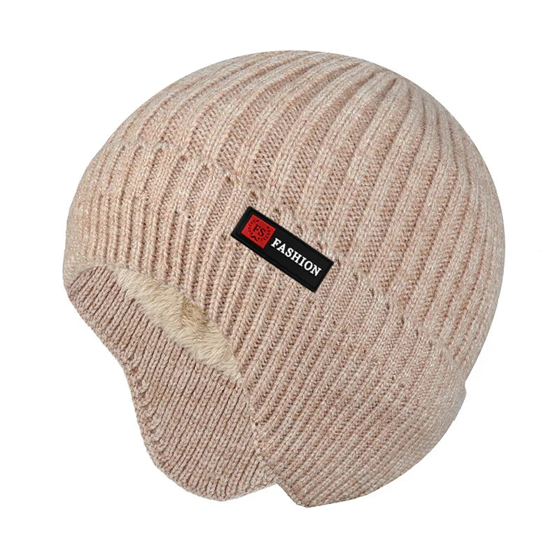 Unisex Wool Winter Knitted Fleece Hat