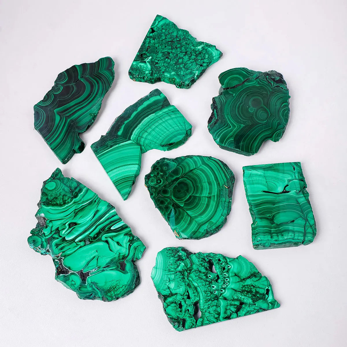 Natural Crystal Malachite Slice