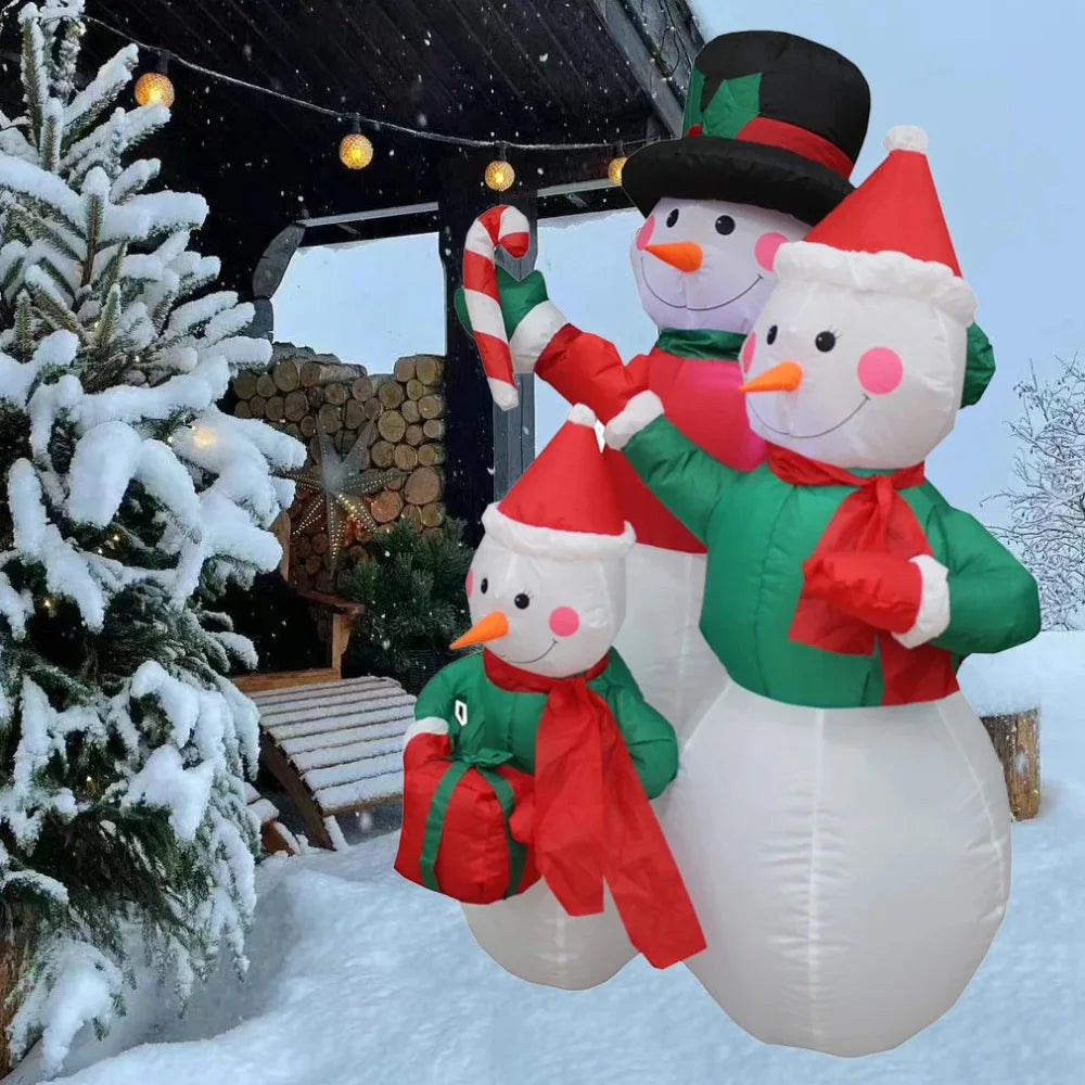 6ft/1.8M - LED Christmas Inflatable - Snowman Family of 3