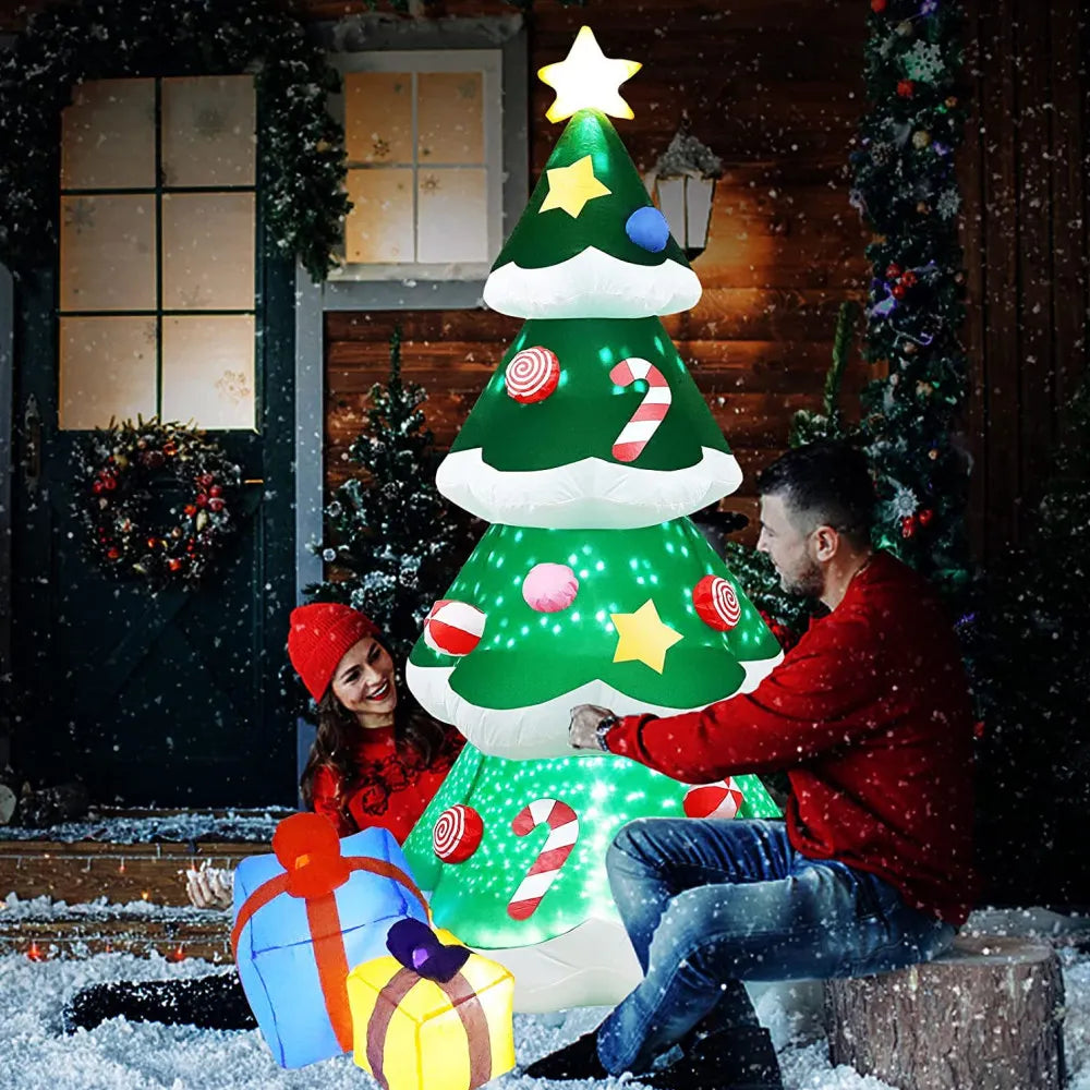 2.1M/7FT LED Inflatable Christmas Tree W/gifts