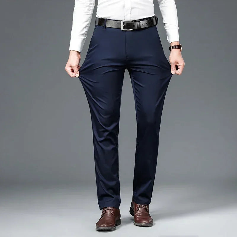 Men's Elastic Business Casual Suit Pants -Thin Fit