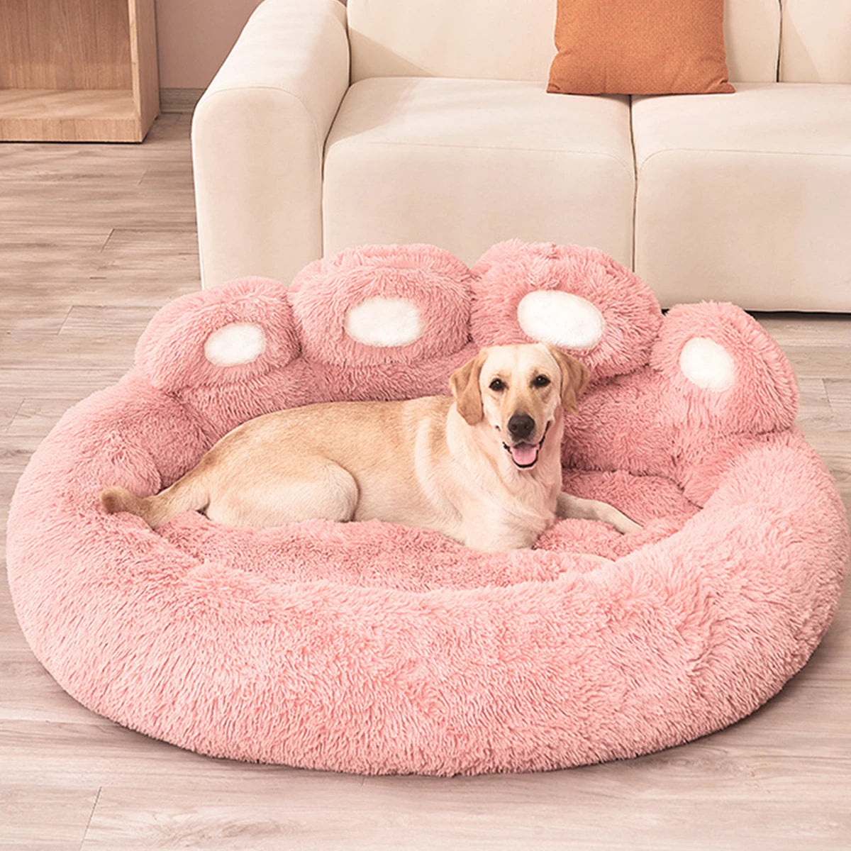 Large Fluffy Paw Dog Bed