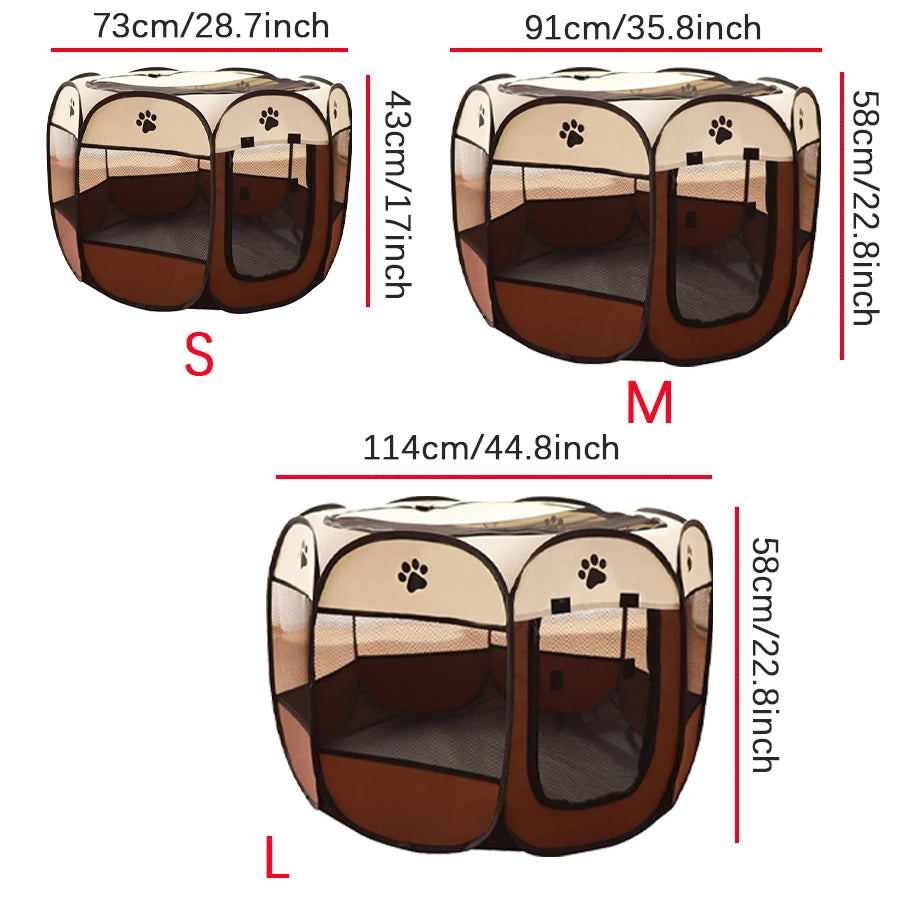 Enclosed, Portable Pet Playpen