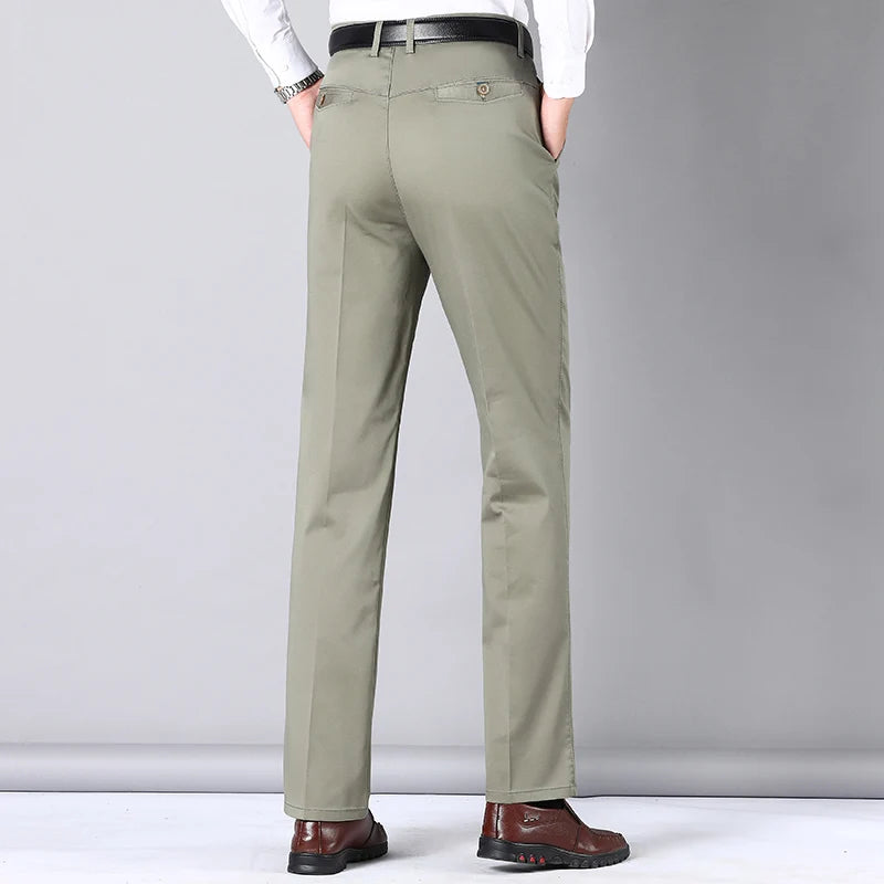 Men's Business Suit Pants Classic Straight Slim Fit