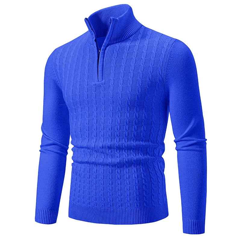 Men's Semi-turtleneck Zipper Sweater