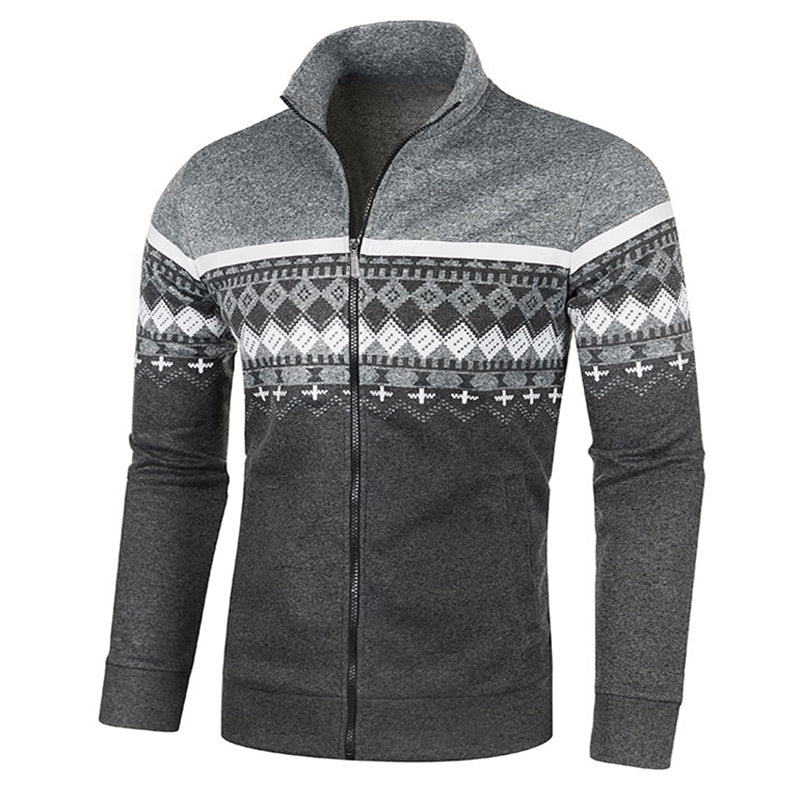 Men's  Turtleneck Sweater Jackets  with Zipper