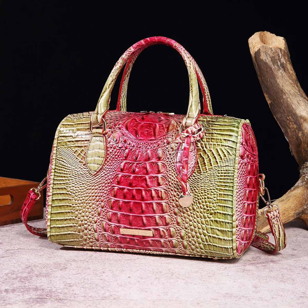 colorful Crocodile Handbag