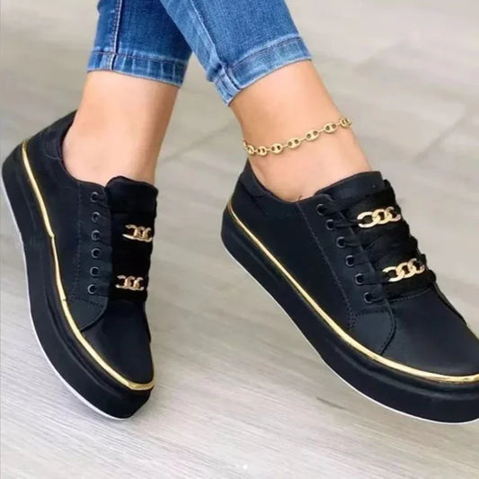 Women's Sneakers With decorative Chain