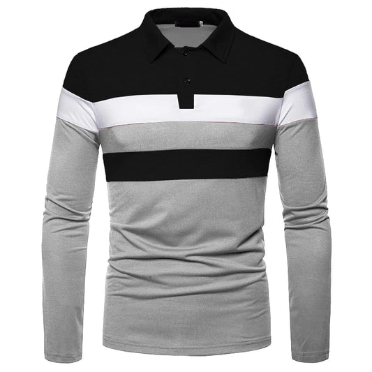 Men's Long Sleeve Polo Shirt - Anti-wrinkle Breathable Tops