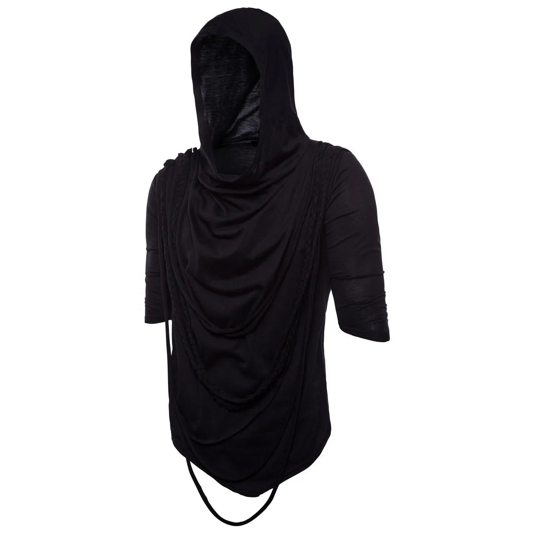 Men's hooded T-shirts with Pile collar design - S - XXL