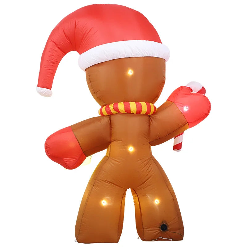 8FT LED Christmas Inflatables - Gingerbread Man