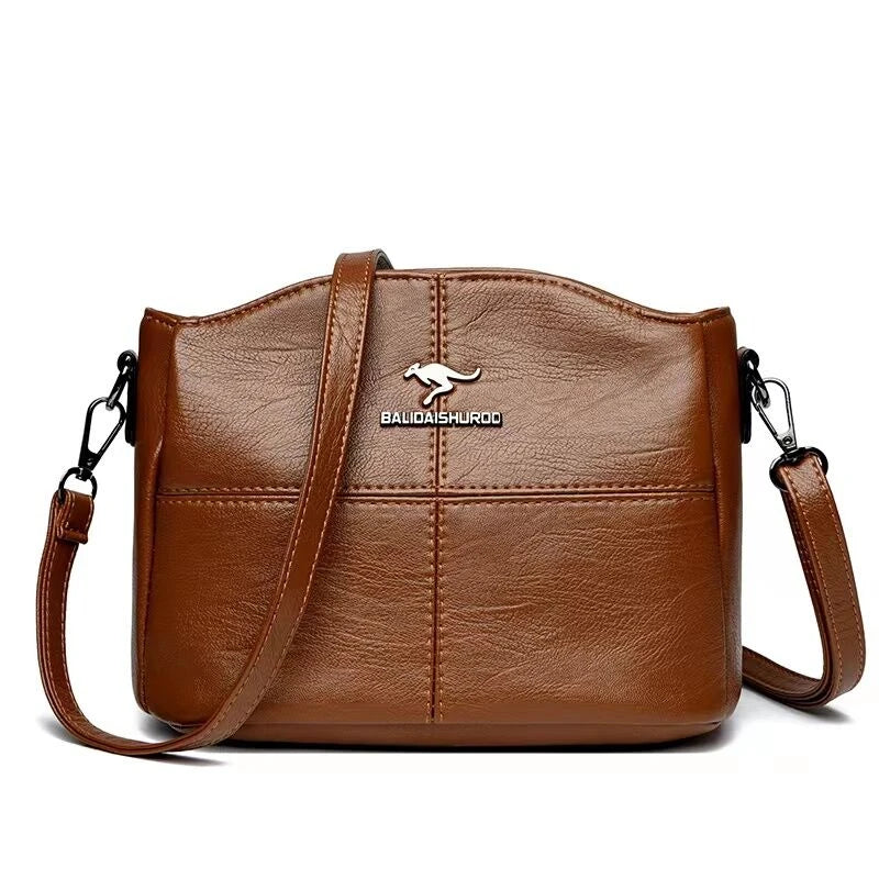 Woman's Soft Leather Handbag -Crossbody Bags