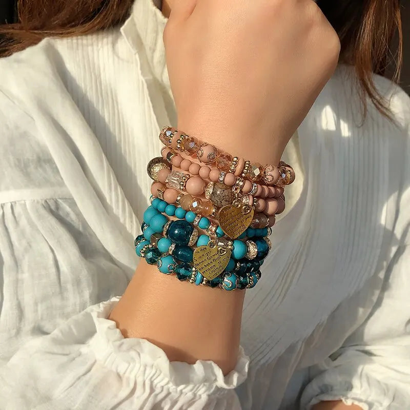 4pcs/set Boho Strand Bracelets For Women