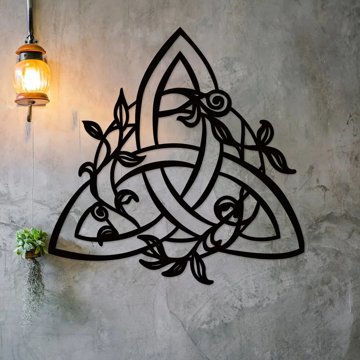 1pc- Celtic Knot Triquetra Design- Metal Wall Art -Wall Mountable home decor