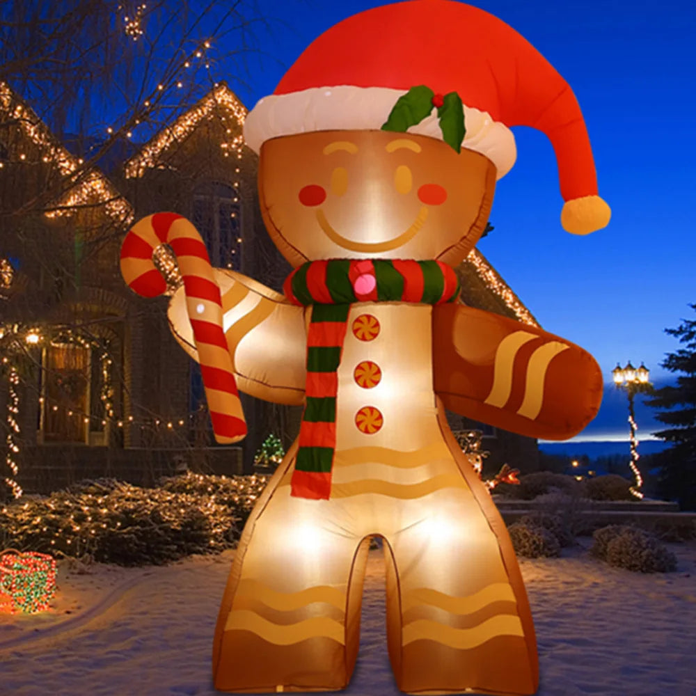 8FT LED Christmas Inflatables - Gingerbread Man