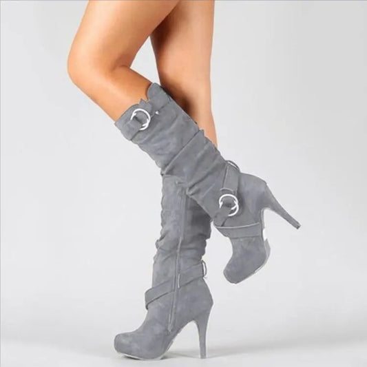 Knee High Women Boots With Thin High Heel