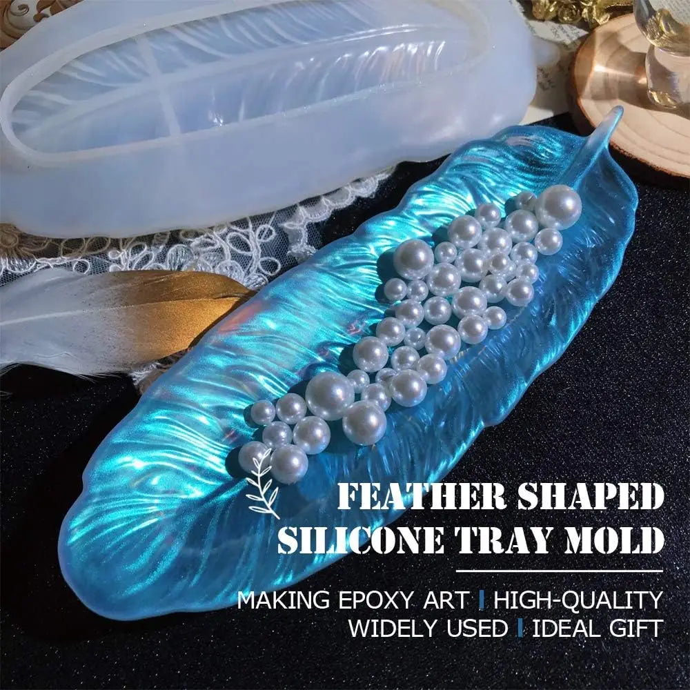 Silicone Feather Shaped Mold -Epoxy Resin Casting Mold for Making Jewelry