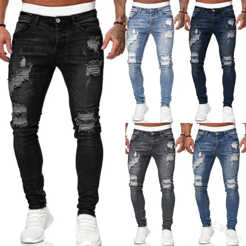 Men's Vintage Wash Jeans - Casual Slim fit