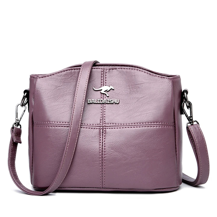 Woman's Soft Leather Handbag -Crossbody Bags