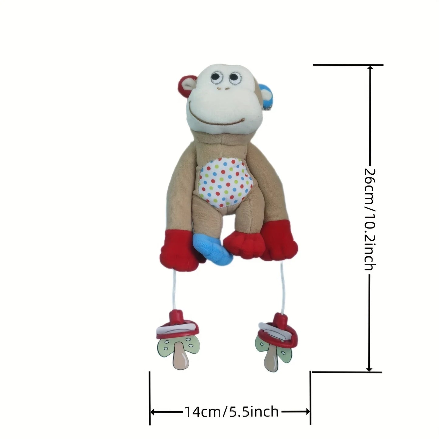 1 PCS Cloth Monkey Stroller Pacifier Chain