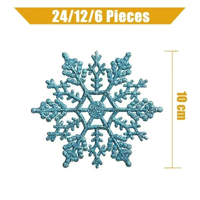 6-24 pc sets -Snowflakes Christmas Tree Decorations