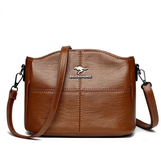 Woman's Soft Leather Handbag -Crossbody Bags